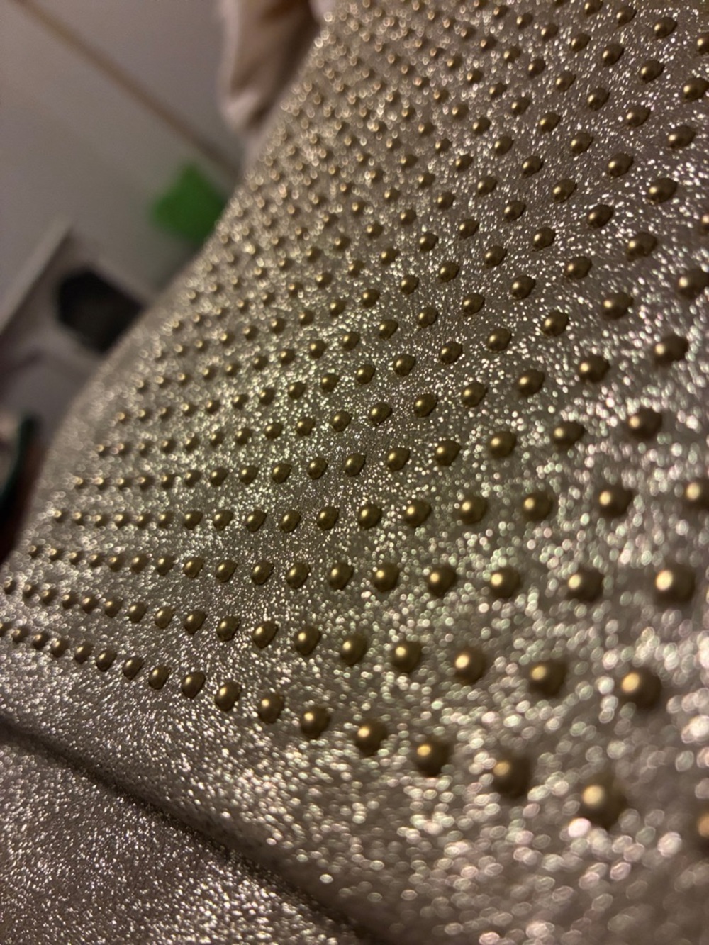 Gold Metallic Envelope Clutch with Chain Strap - Picture 14 of 14